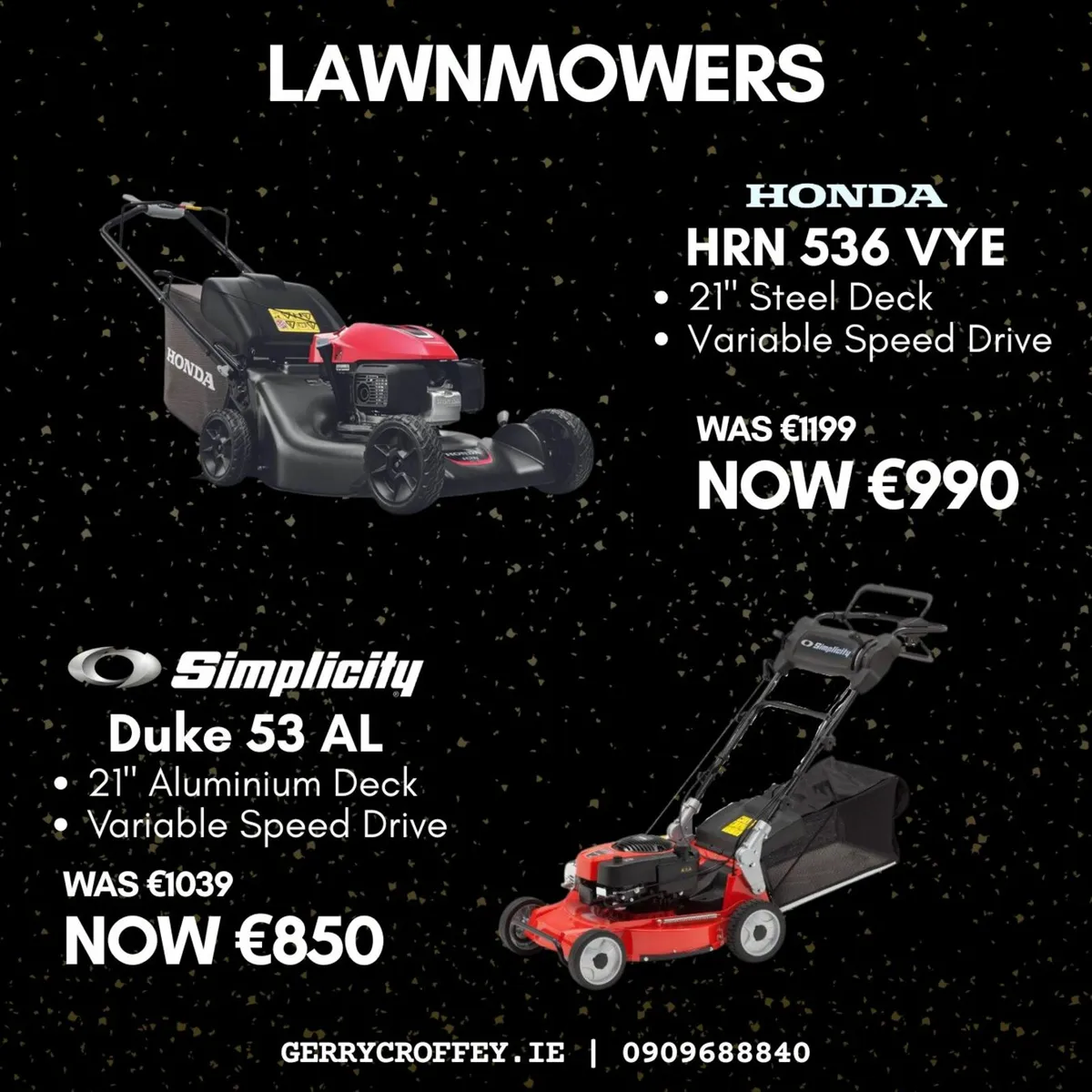 Honda Hrn & Simplicity 21" Alloy L/Mower - Image 2