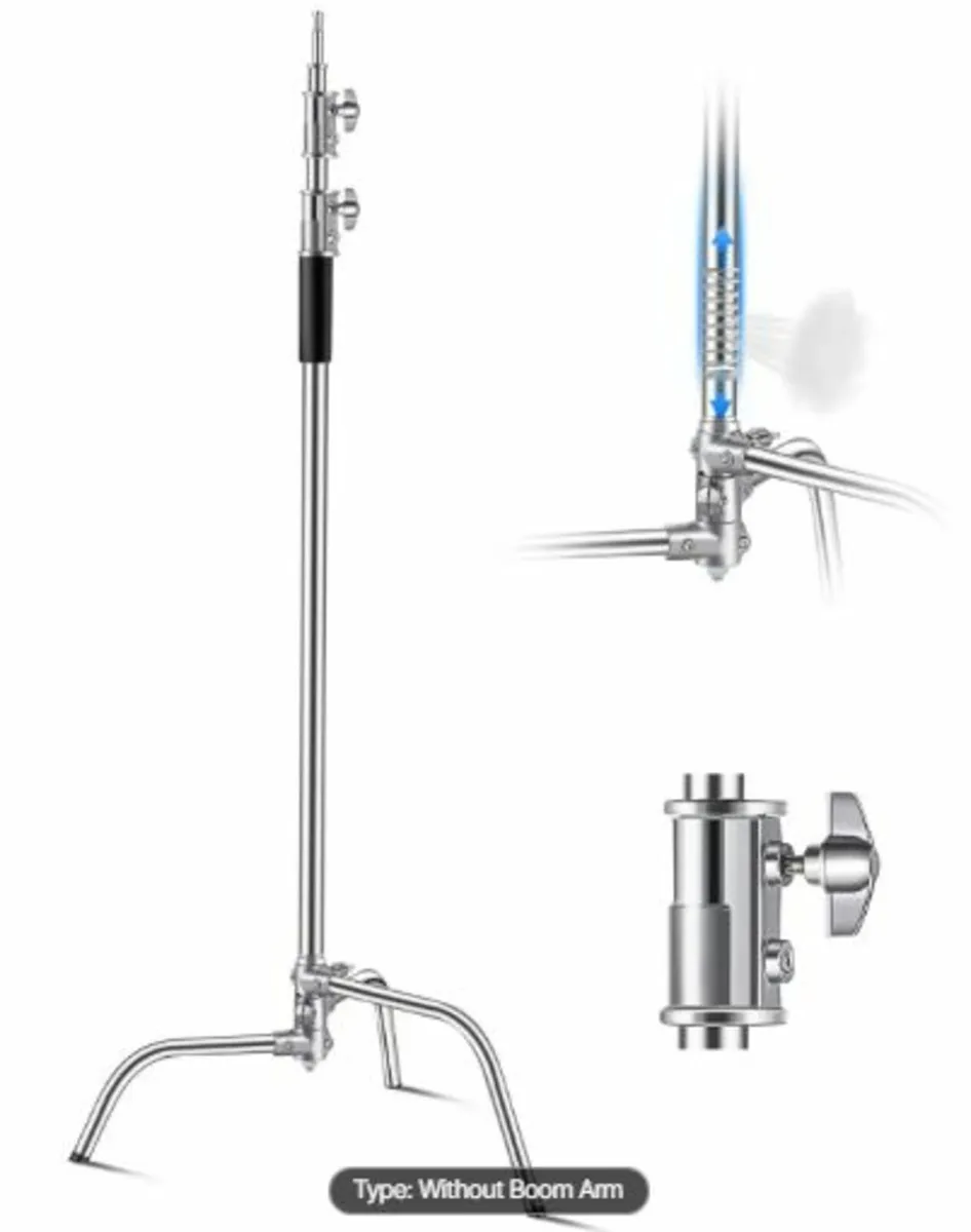 C Stand, Max Height 10.83 ft/330 cm, Stainless - Image 1