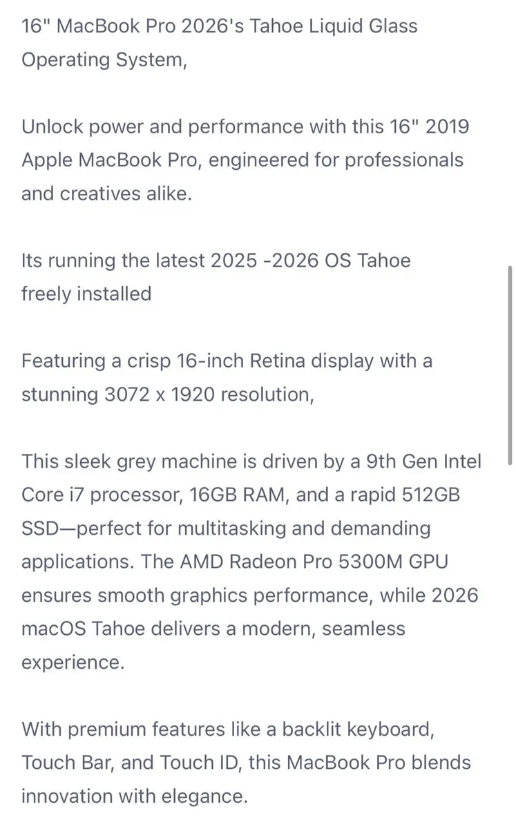 MacBook Pro 16” (2019) Excellent condition - Image 4