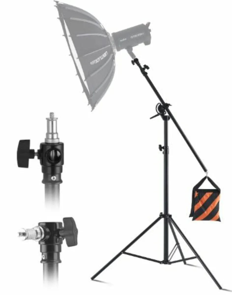 Air Cushioned Aluminum Light Stand, Max Height - Image 1