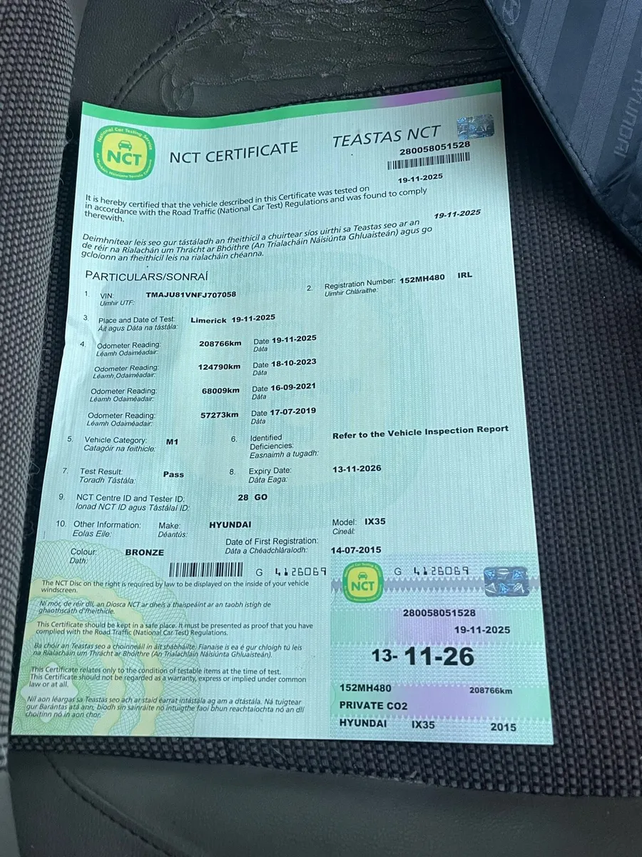 152 Hyundai IX35  4WD  Diesel NCT 11/26 - Image 4