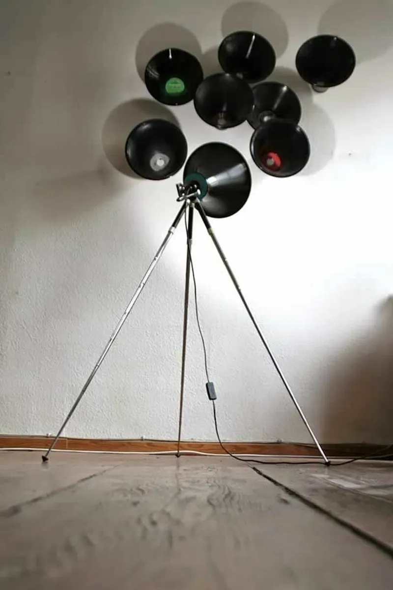 Retro 12" Vinyl Record Lampshade - Image 1