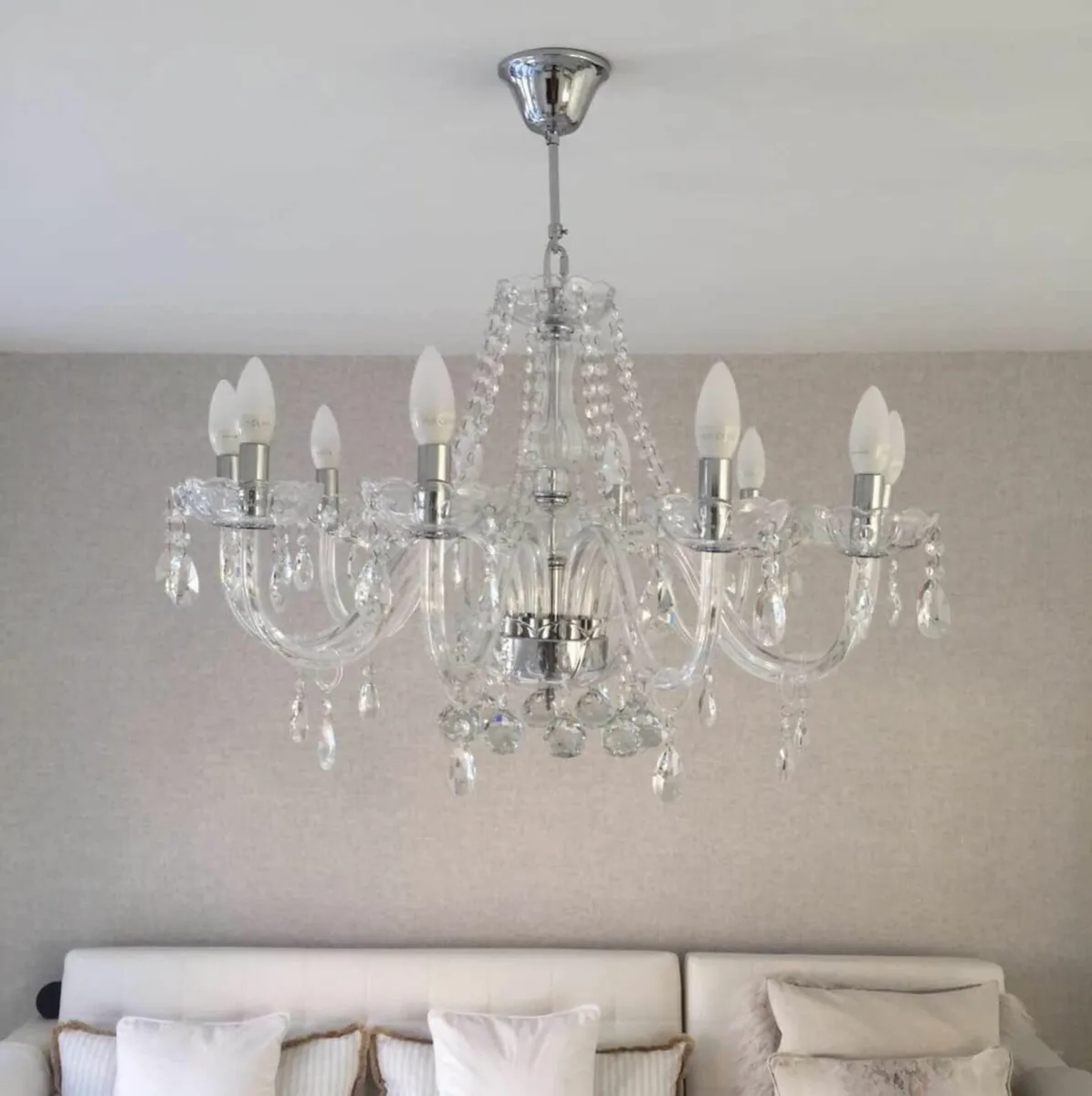 Chandelier 10-Light Elegant Crystal Pendant - Image 2