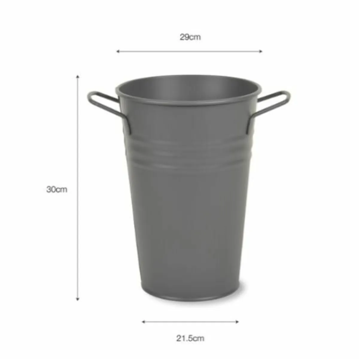 Classic Florist Bucket 29cm Charcoal – GT44 - Image 2