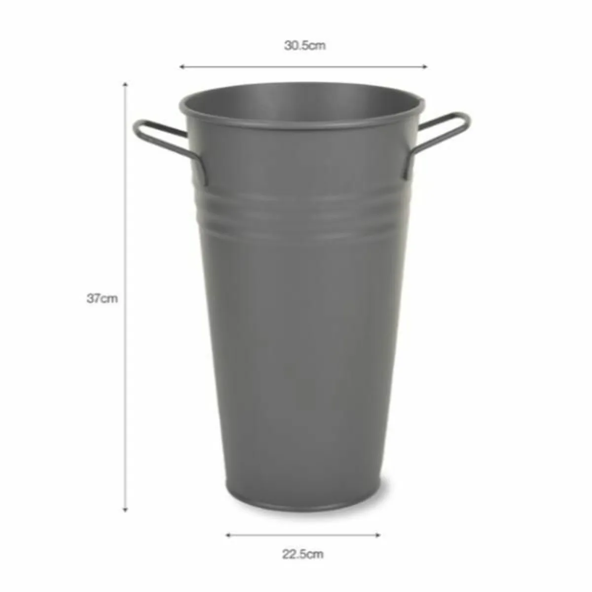 Classic Florist Bucket 30.5cm Charcoal – GT45 - Image 2