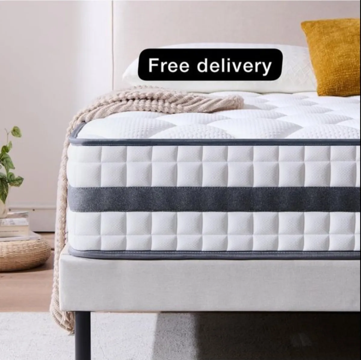 Single Mattress, Hybrid Memory Foam and Spring Mat