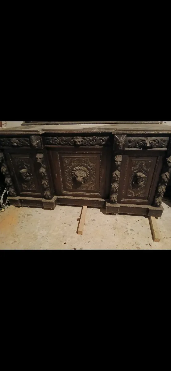 Vintage side board with mirrow - Image 2