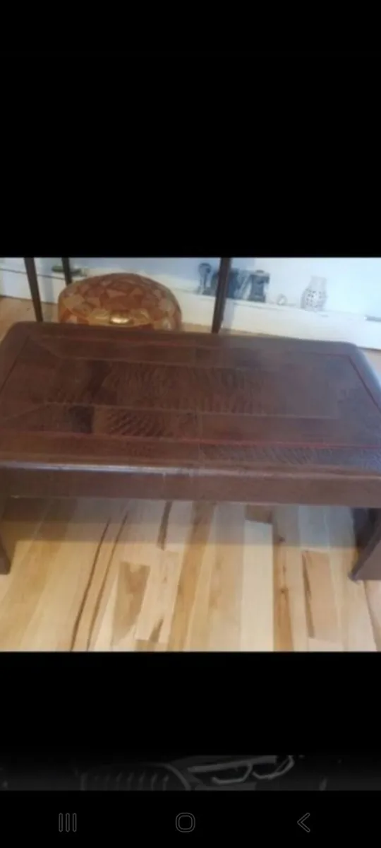 usa 70s cocktail coffee table in genuine crocodile - Image 2