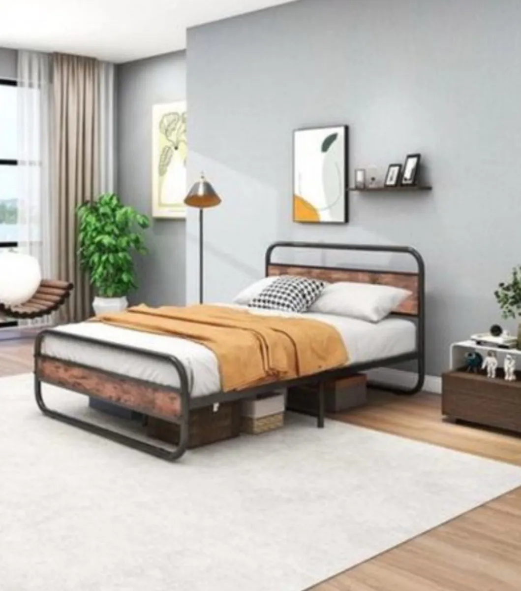 Double Size Bed Frame with Headboard
