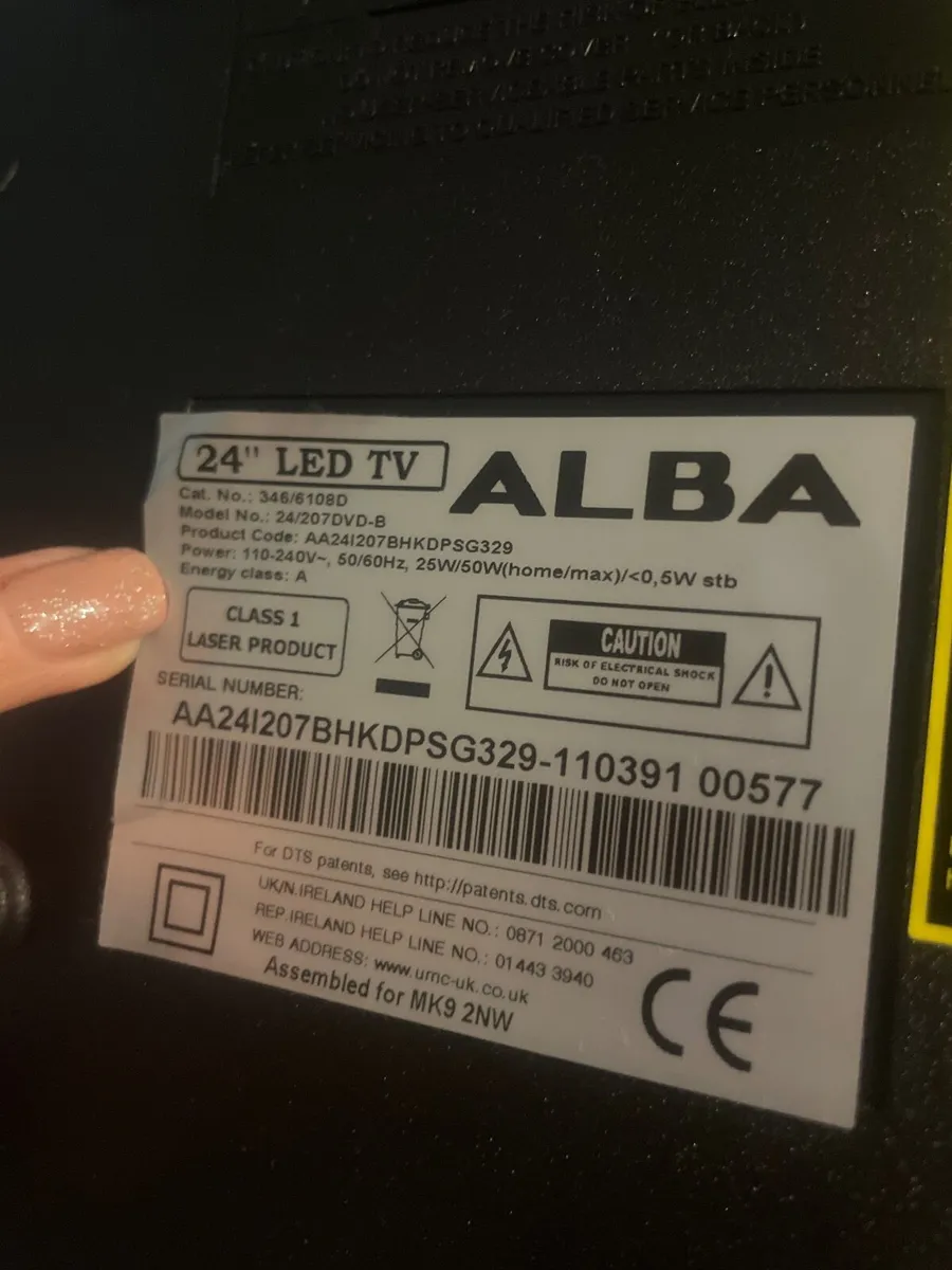 24’ Alba tv with DVD player - Image 4