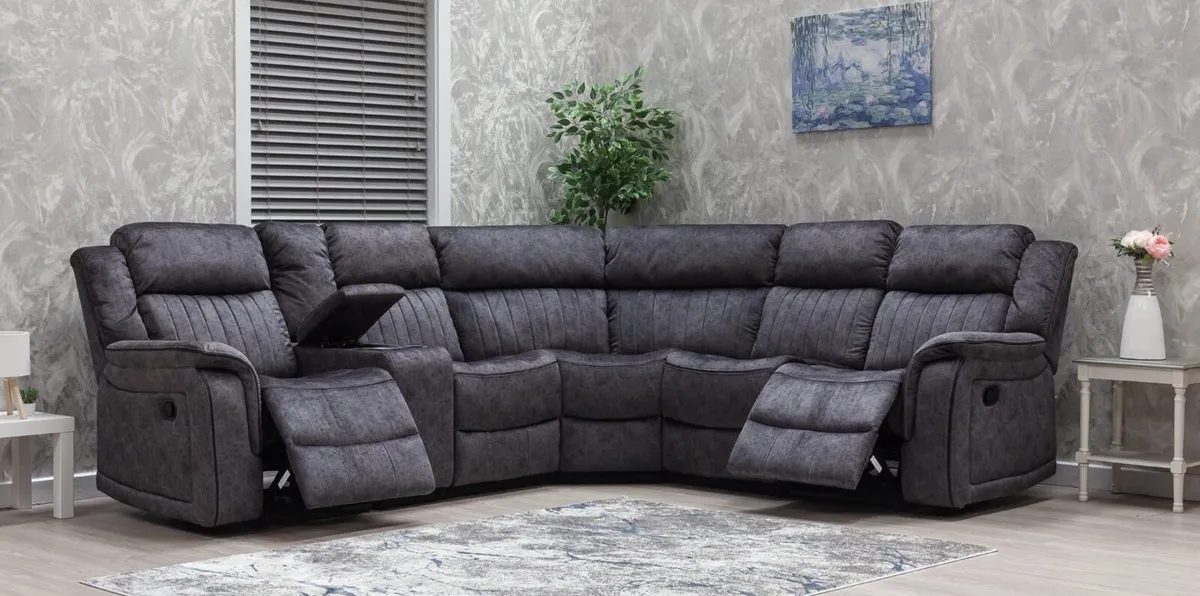 New Grey Gresham Corner Sofa - Image 1