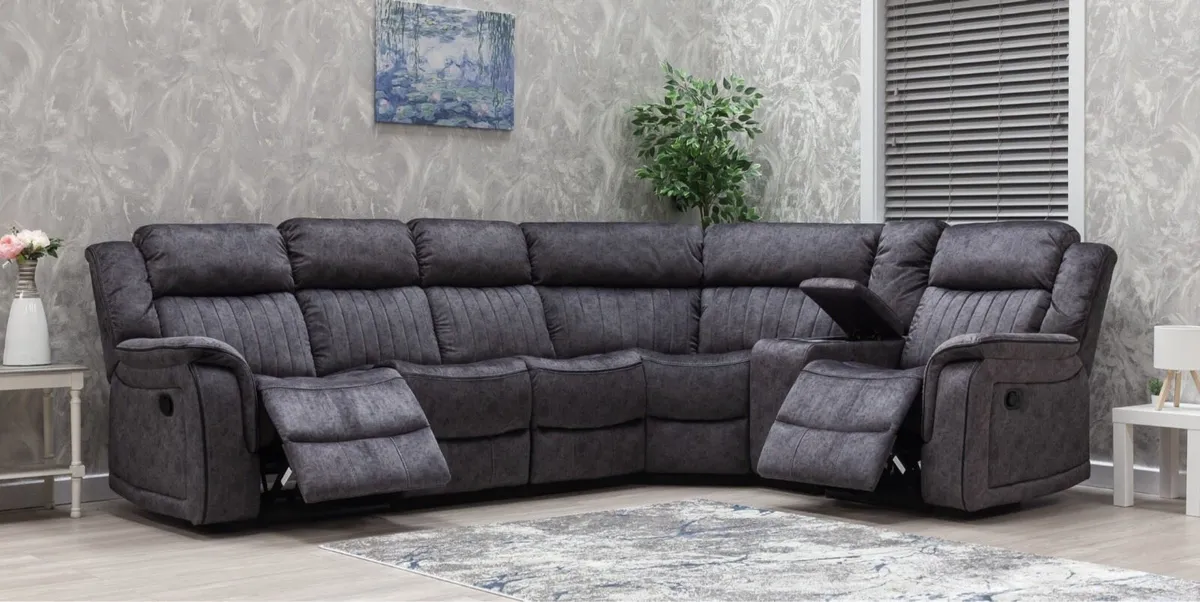 New Grey Gresham Corner Sofa - Image 4