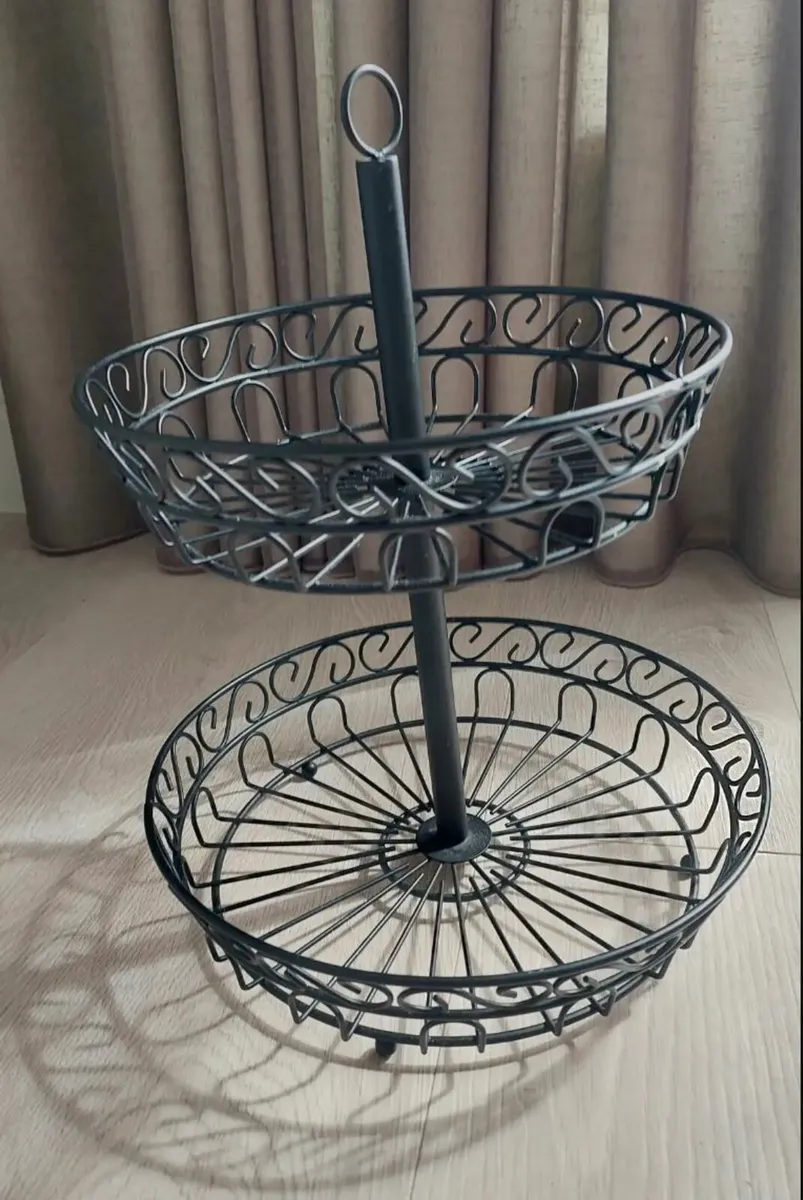 French style 2 Tier Fruit &Cake Basket
