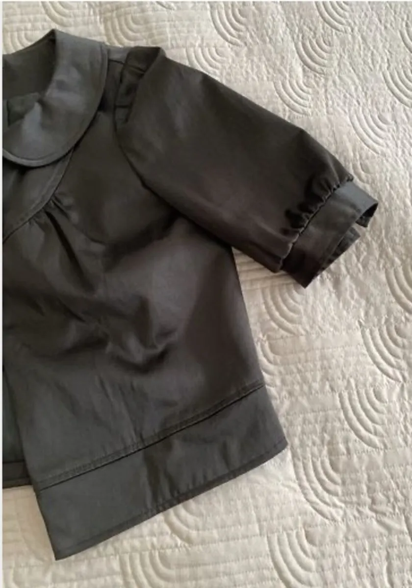 Savida - Beautiful Black Sheen cropped jacket - 10 - Image 3