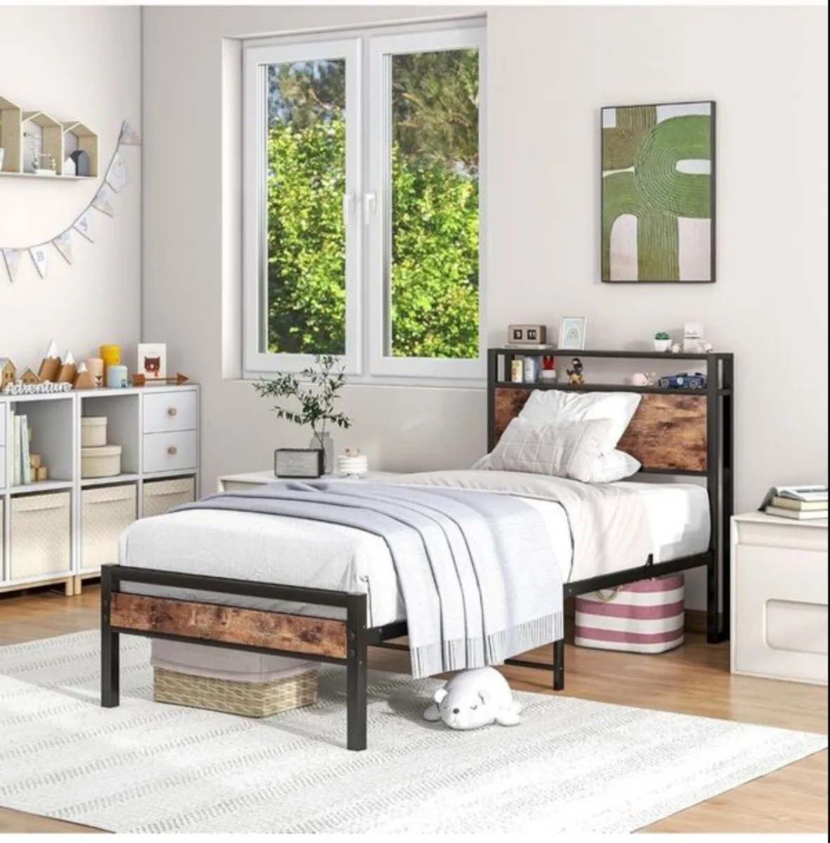 Single Bed Frame with Storage