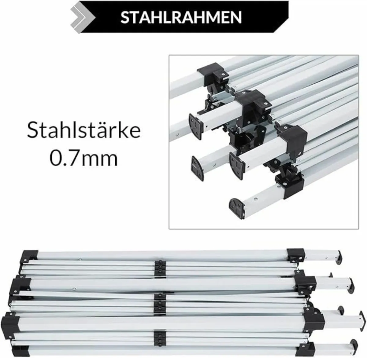 3x6m Pop-Up Folding Pavilion Gazebo - Image 3