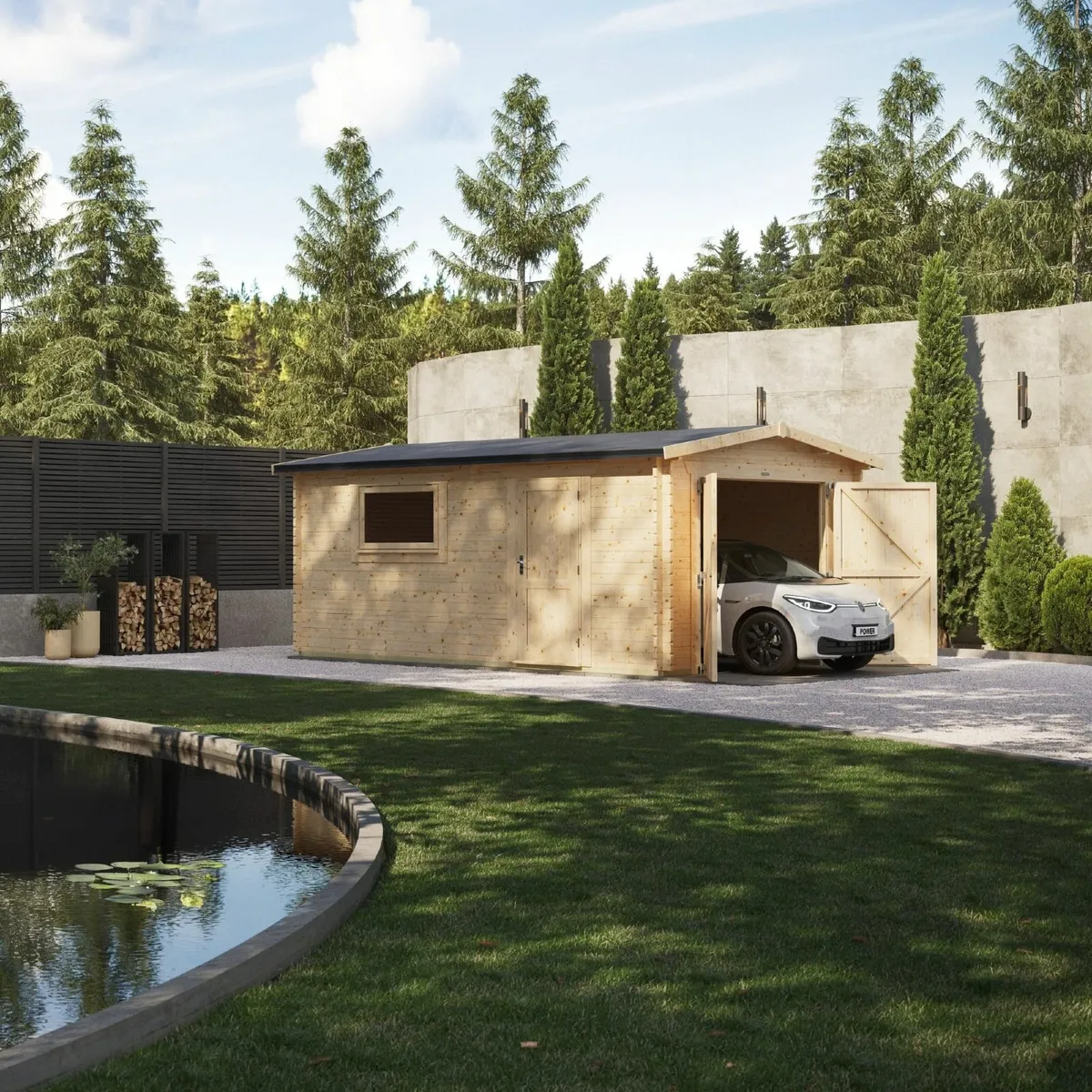 Coola Apex 44mm  20x12  Log Cabin  Car Garage - Image 2