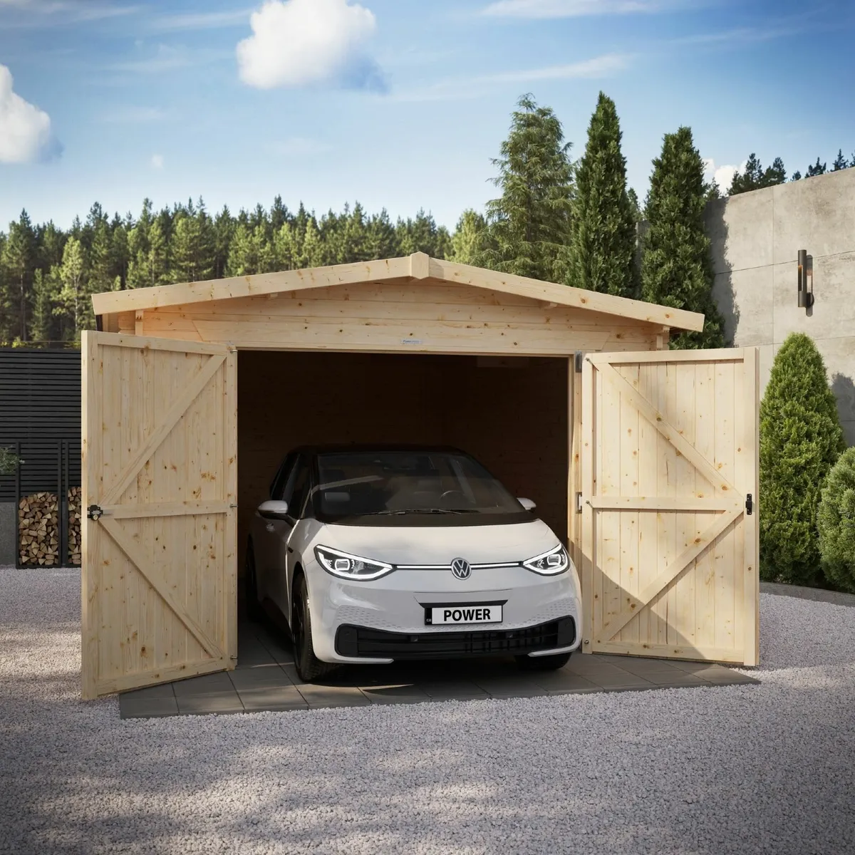 Coola Apex 44mm  20x12  Log Cabin  Car Garage - Image 1