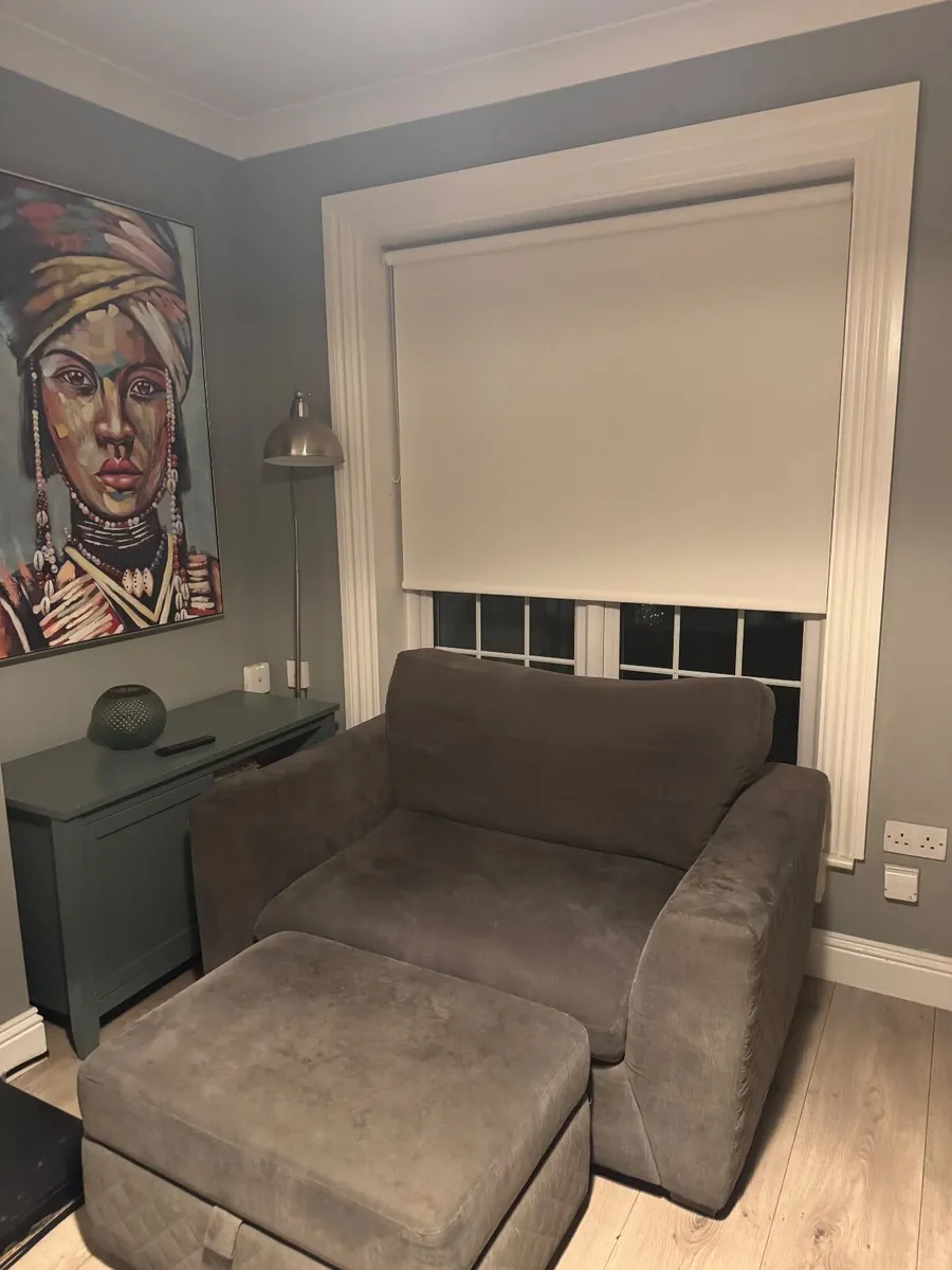 Couch, Armchair and Footstool - Image 1