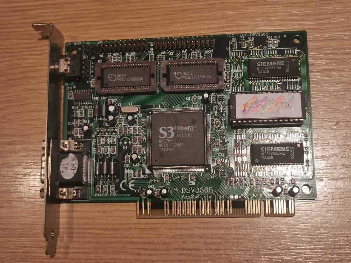 Vintage PCI Graphics Card S3 Trio64v+ Dsv3365 Ver - Image 1