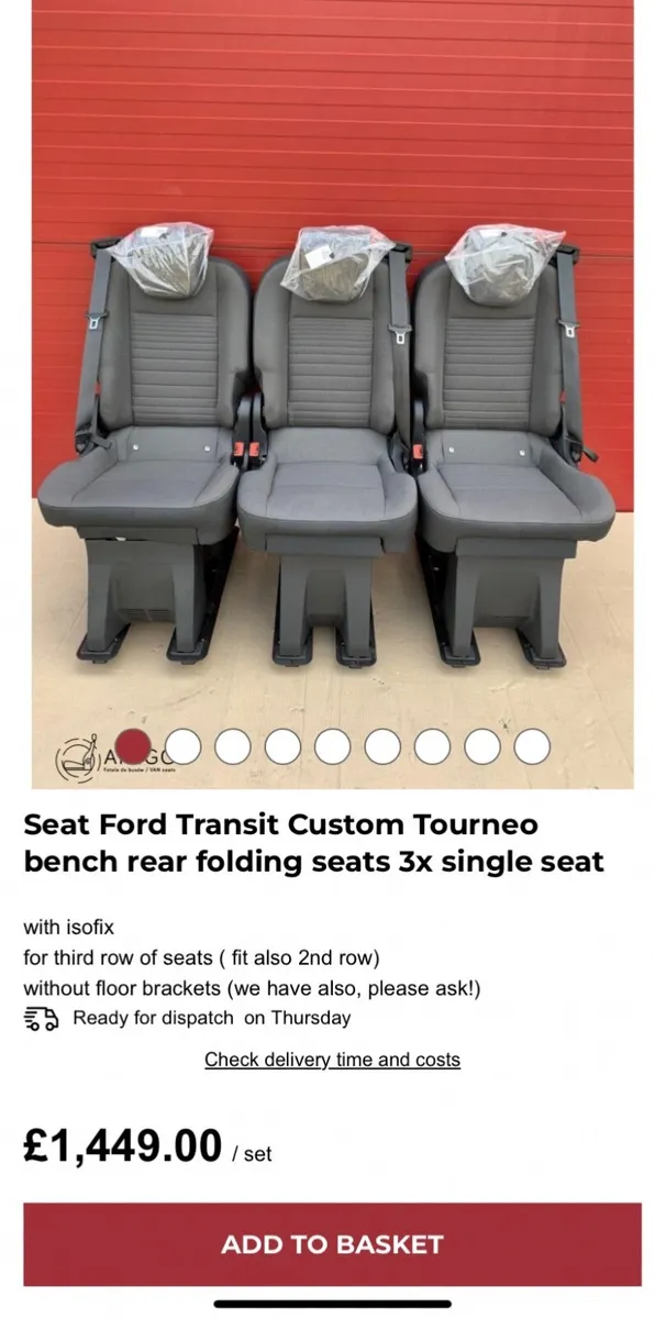 Transit/Caddy Fold Up seats - Image 3