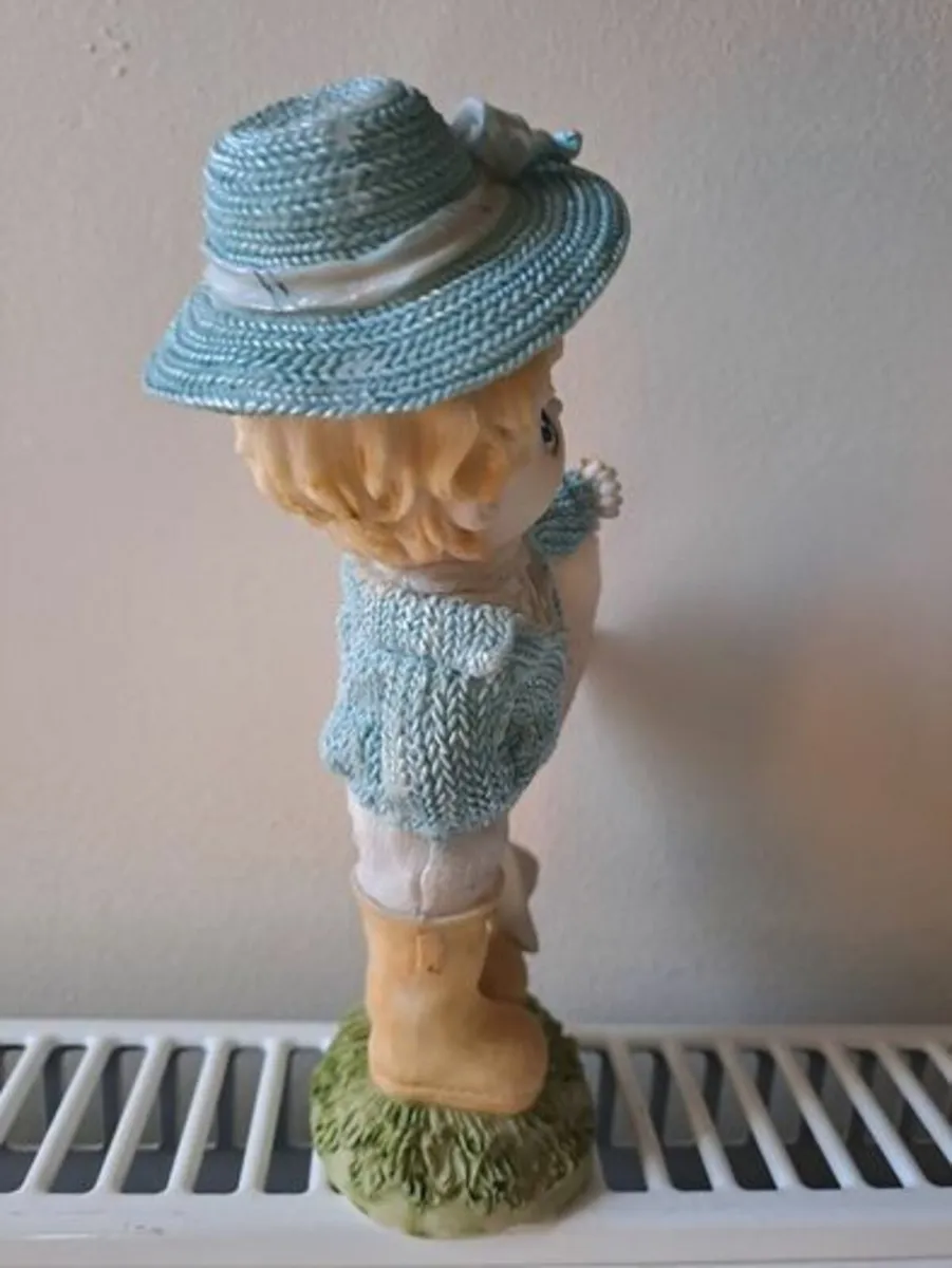 Vintage bisque boy holding a fish - Image 4