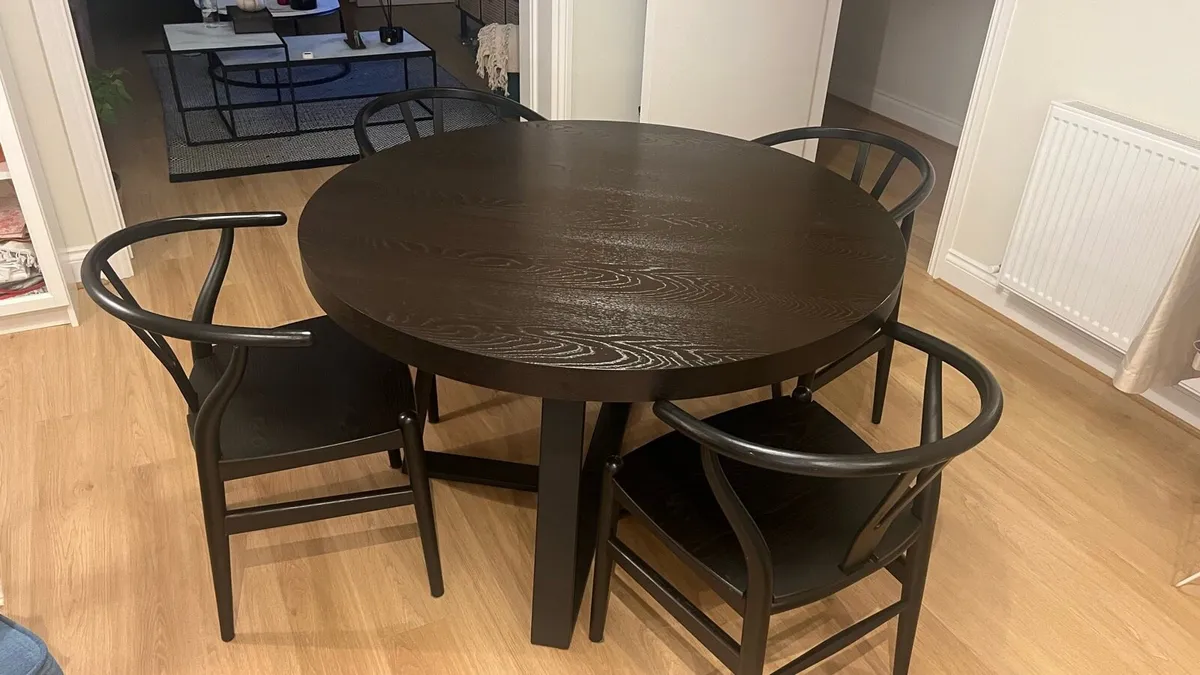 Round Dining Table Set (with 4 chairs) - Image 1