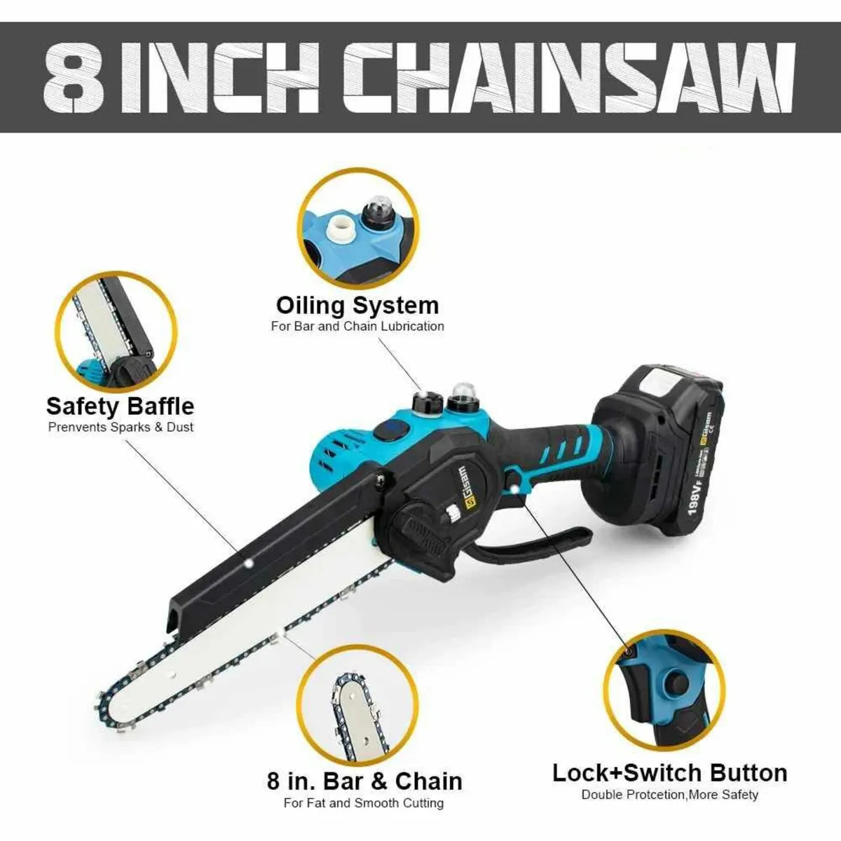 Chainsaw Makita 8 Inch Mini Brushless Pruning Port - Image 1