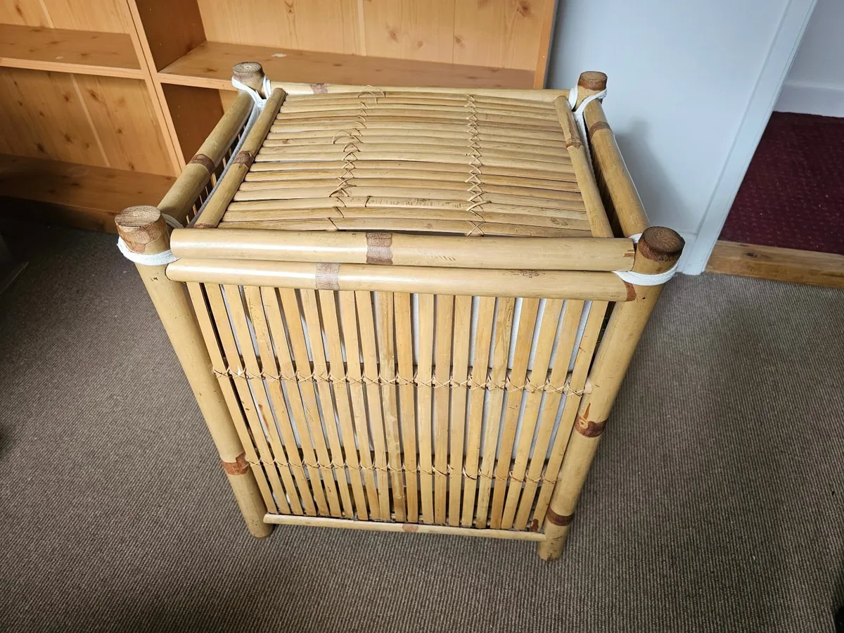 Laundry basket hamper Bamboo wood - Image 1