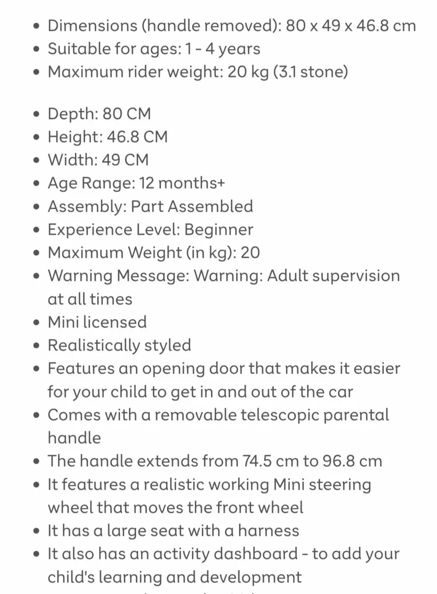 Toy Mini Cooper car - Image 2