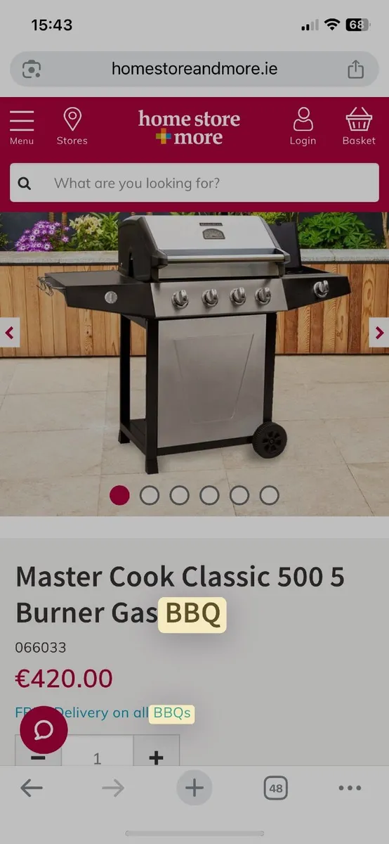 Master cook 5 burner Gas Bbq - Image 1