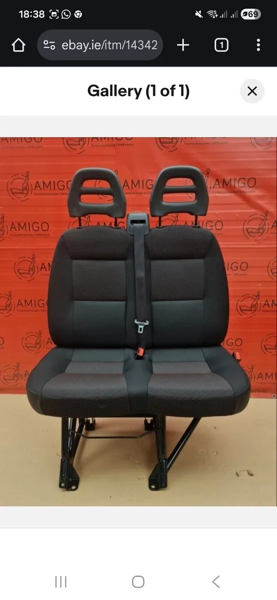 Double Van Seat Peugeot Boxer - Image 1