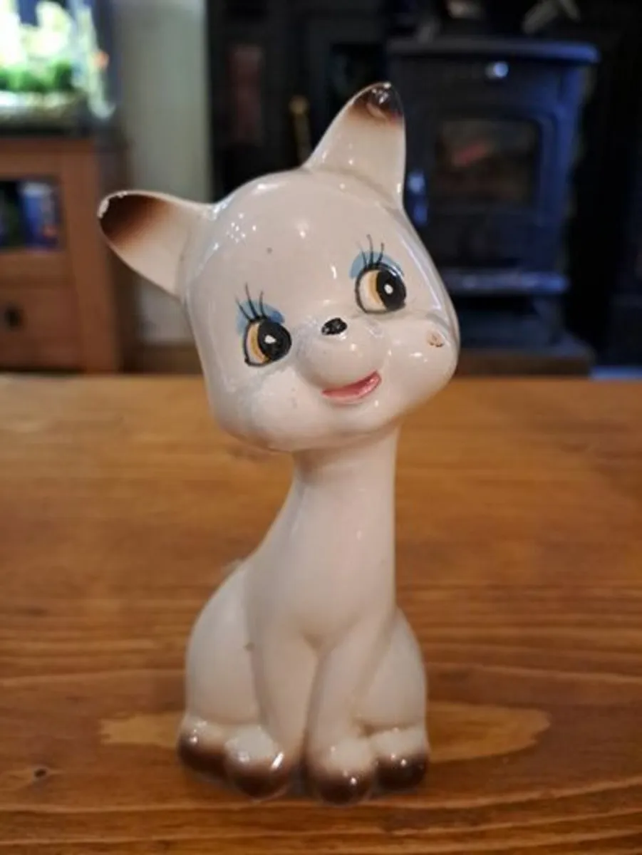Vintage Saxony cat figurine - Image 1