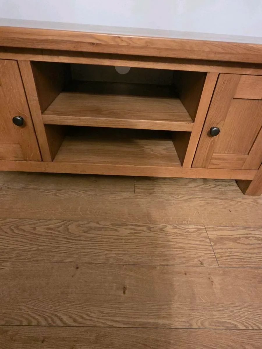 Solid Oak TV Unit - Image 2