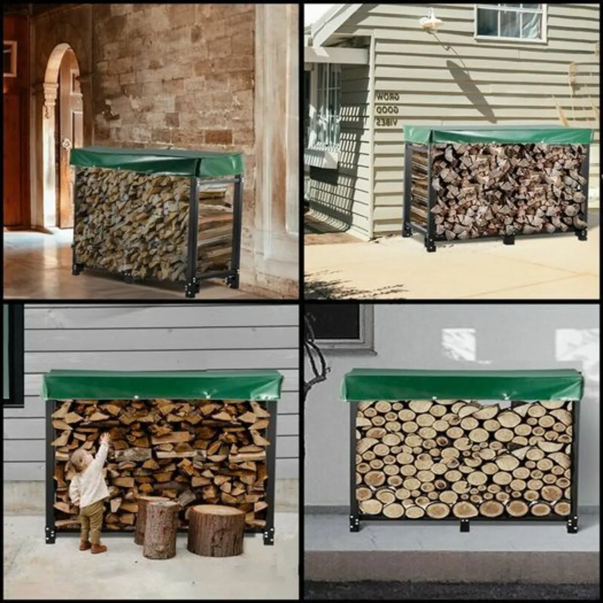 Firewood Log Rack, 6FT or 8ft Firewood Rack Outdoo - Image 3