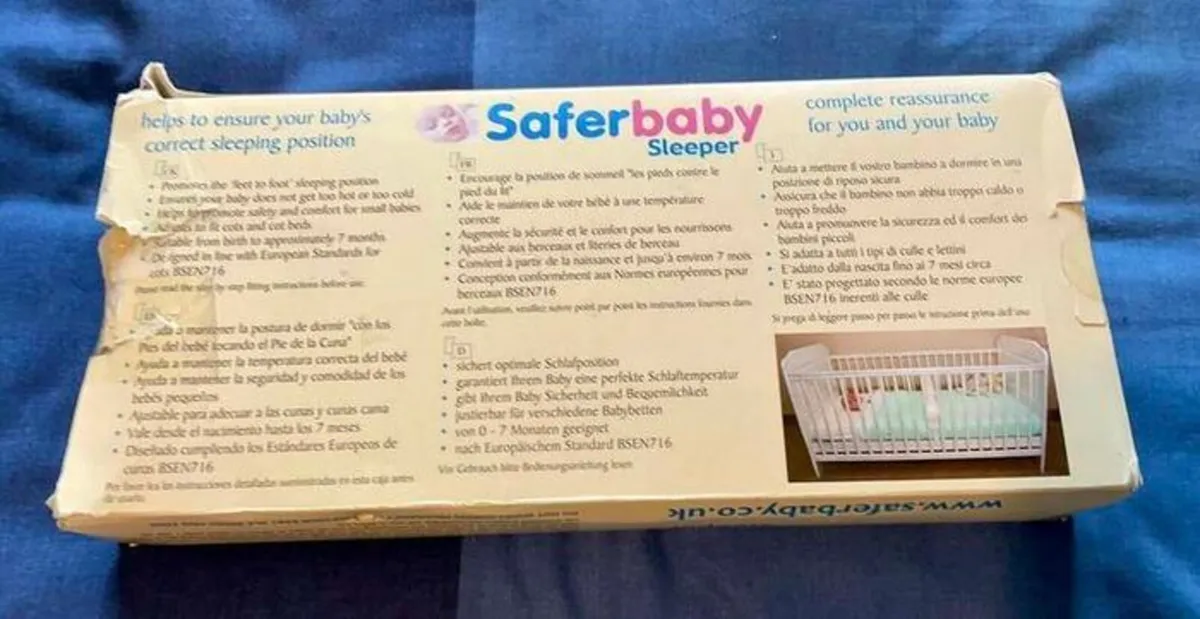 Saferbaby Baby Sleep Positioner, For Cots/Beds - Image 3