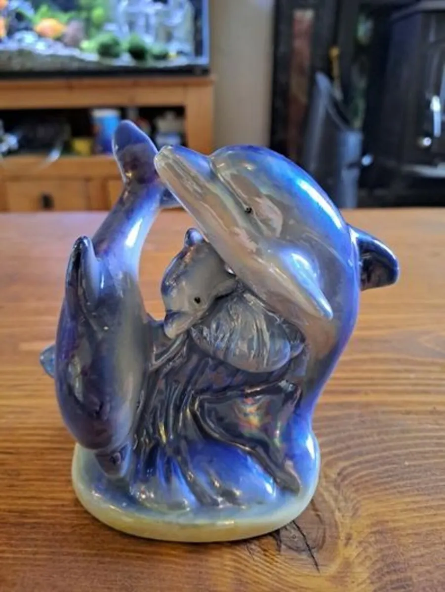 Vintage 3 dolphins ornament - Image 1