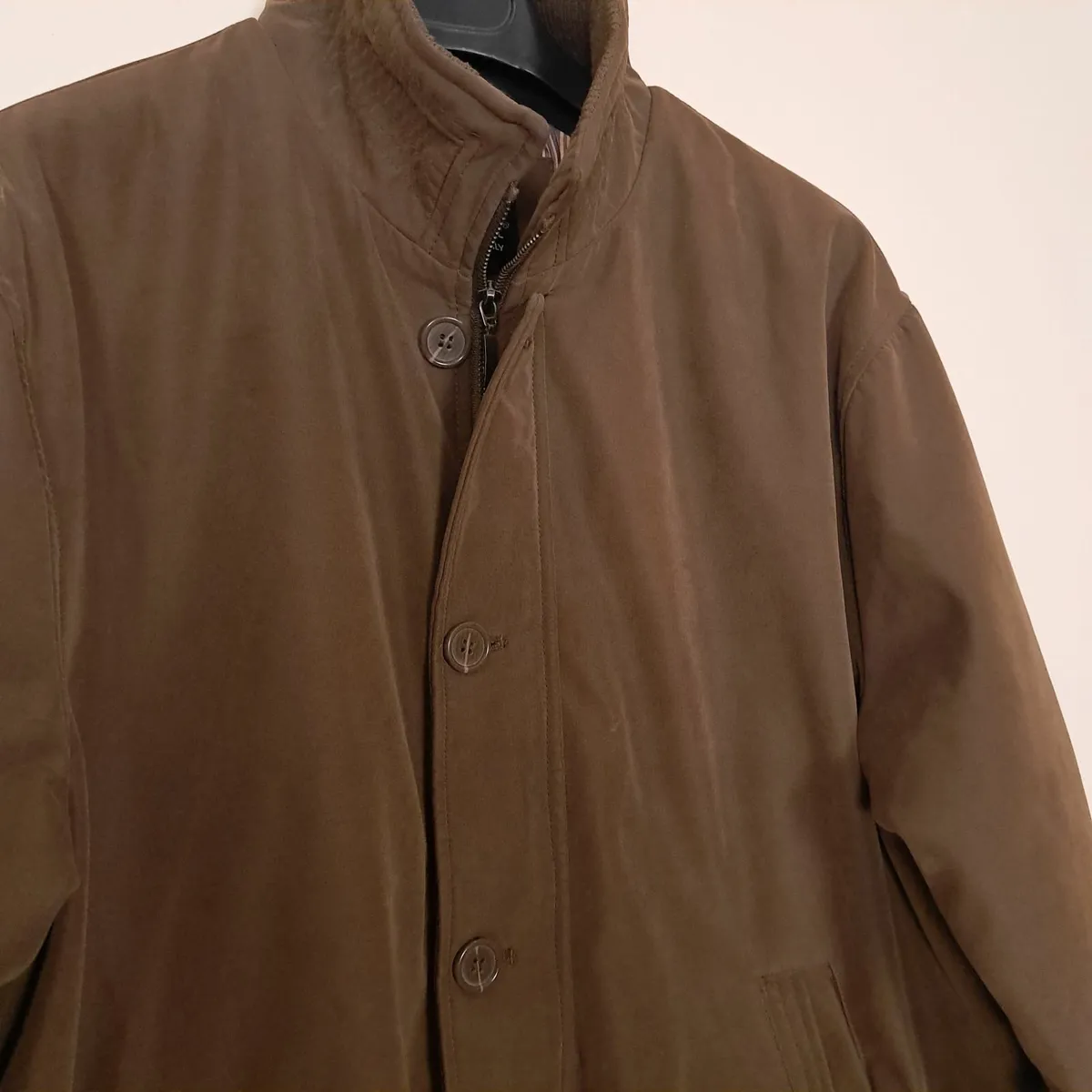 Rino & Pelle Brown Suede Zip Up Bomber Jacket XL - Image 2