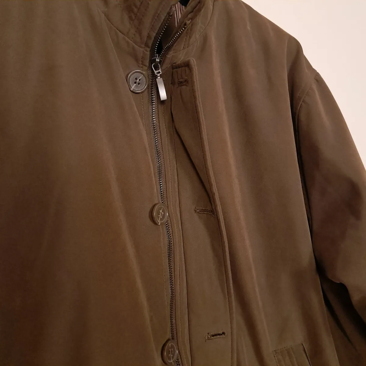 Rino & Pelle Brown Suede Zip Up Bomber Jacket XL - Image 3