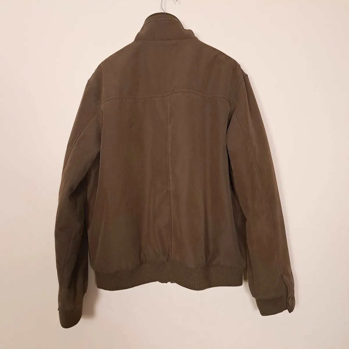 Rino & Pelle Brown Suede Zip Up Bomber Jacket XL - Image 4
