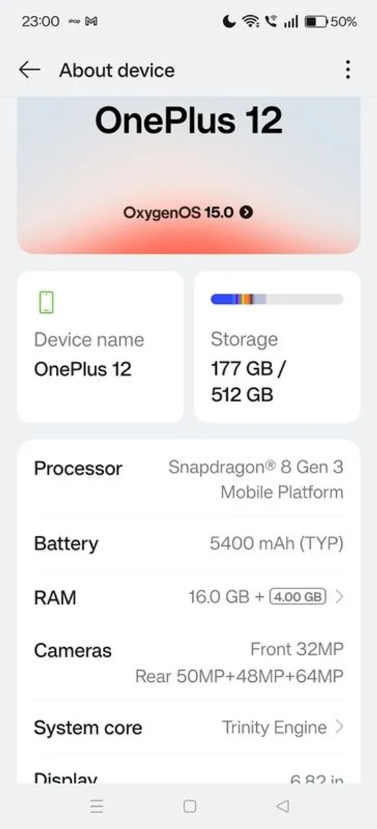 OnePlus 12 16GB/512GB Like New - Image 3