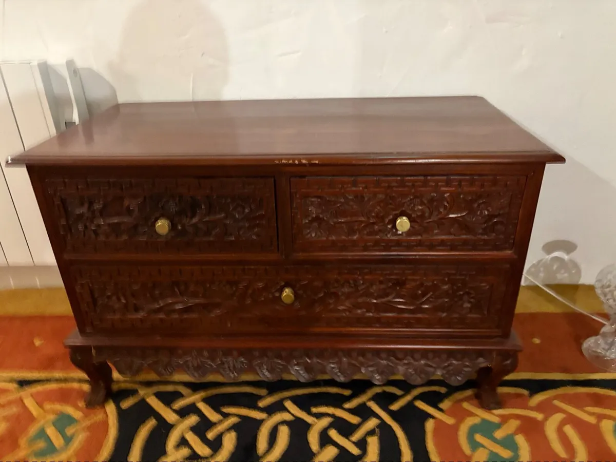 Solid Rosewoid Carved Unit - Image 2