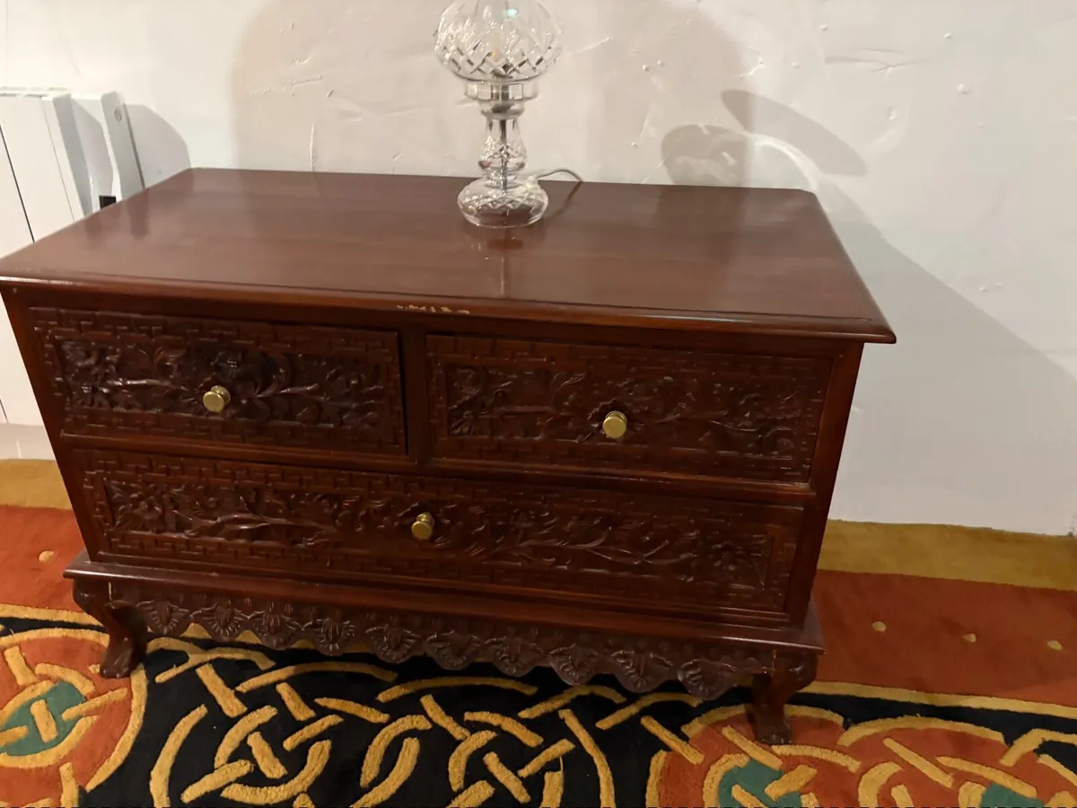 Solid Rosewoid Carved Unit - Image 3