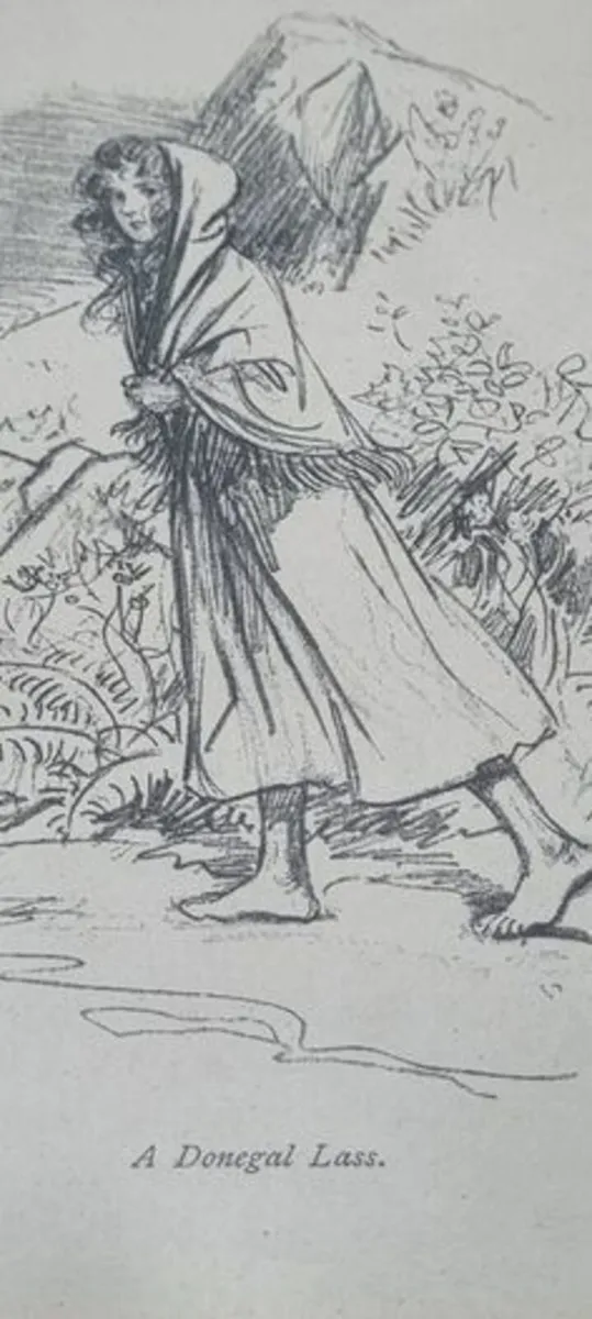 Vintage picture of a Donegal lass - Image 4