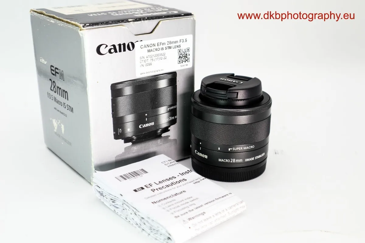 CANON EF-M 28mm F3.5 MACRO IS STM LENS #099 - Image 1