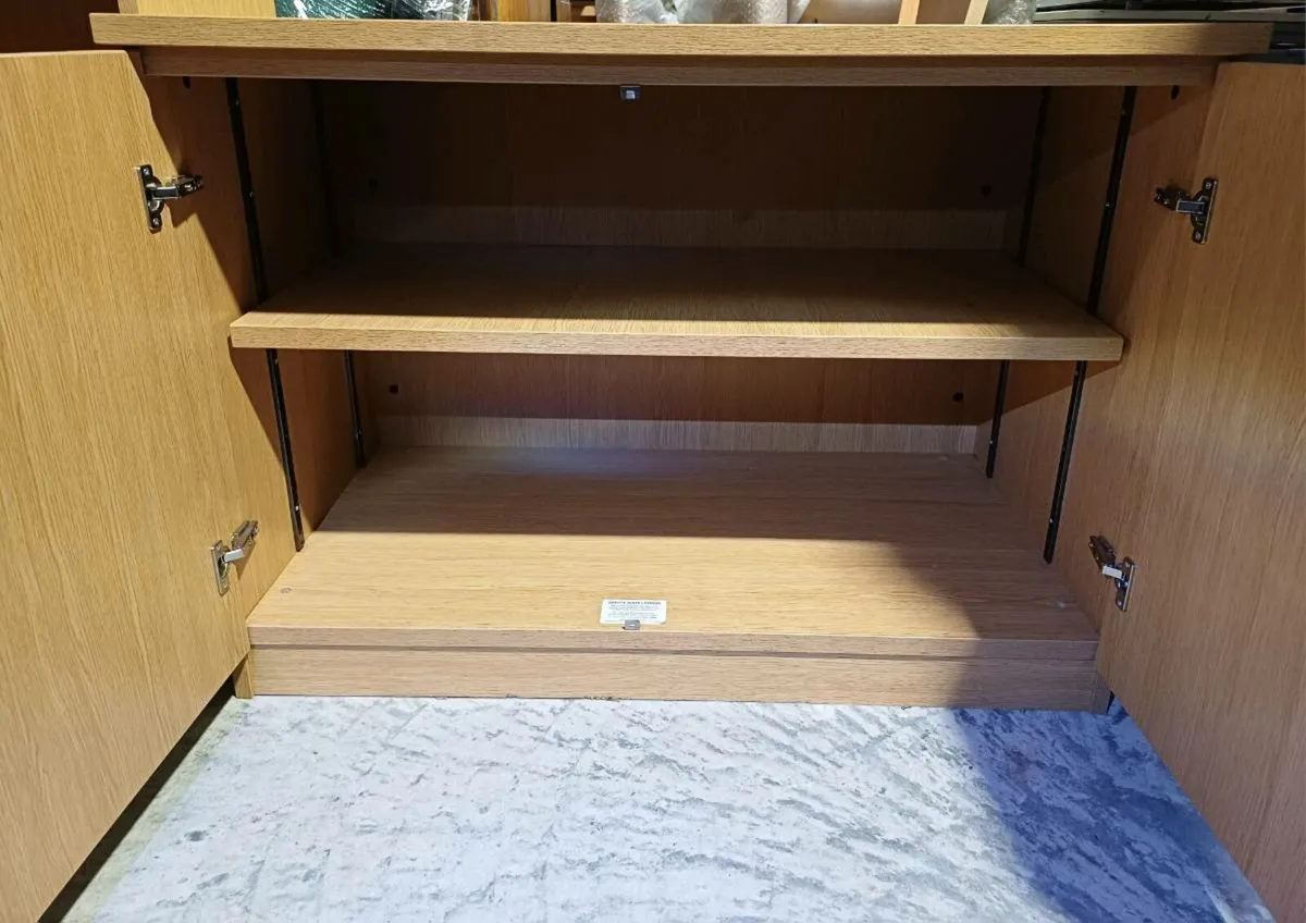 Half Height Oak Wooden Cabinet - Image 3