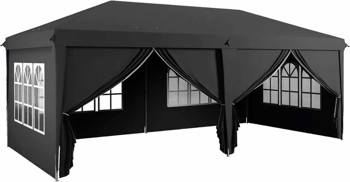 Gazebo Pop Up 3x6m Tent with Sides & Windows - Image 2