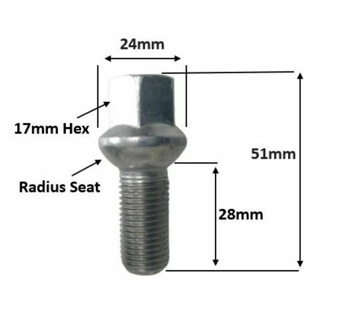 New Wheel Bolts AUDI (S or SB) 28mm - Delivery - Image 4
