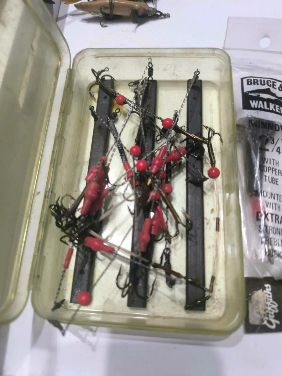 Vintage Devon minnows and mounts in farlow box - Image 2