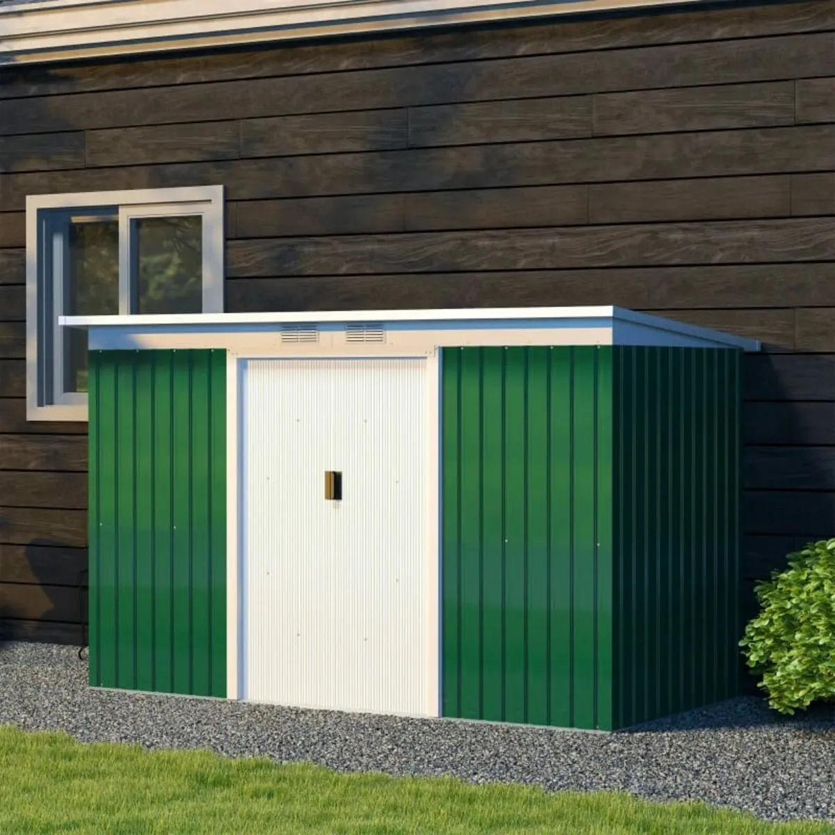 4ft x 9ft Steel Garden Tool Shed - Image 2